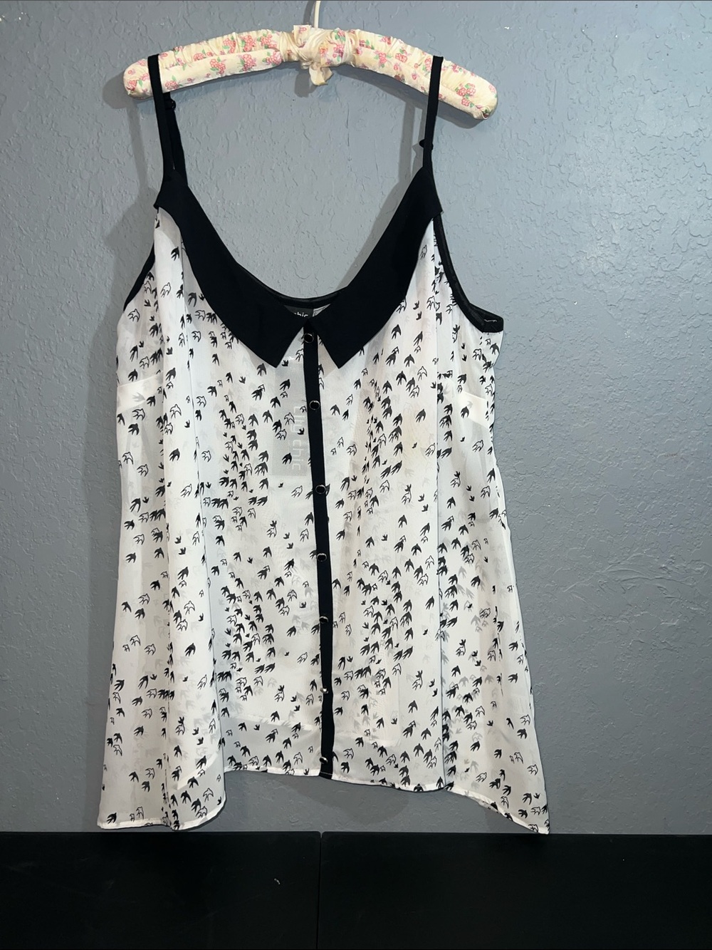 City Chic Black & White Printed Camisole